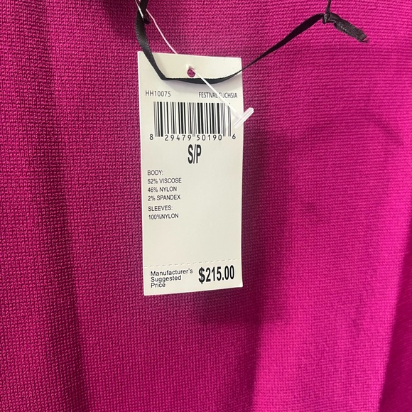 House of Harlow‎ Dress sheer Sleeve Knit pink  Fuchsia NWT small - Picture 4 of 6